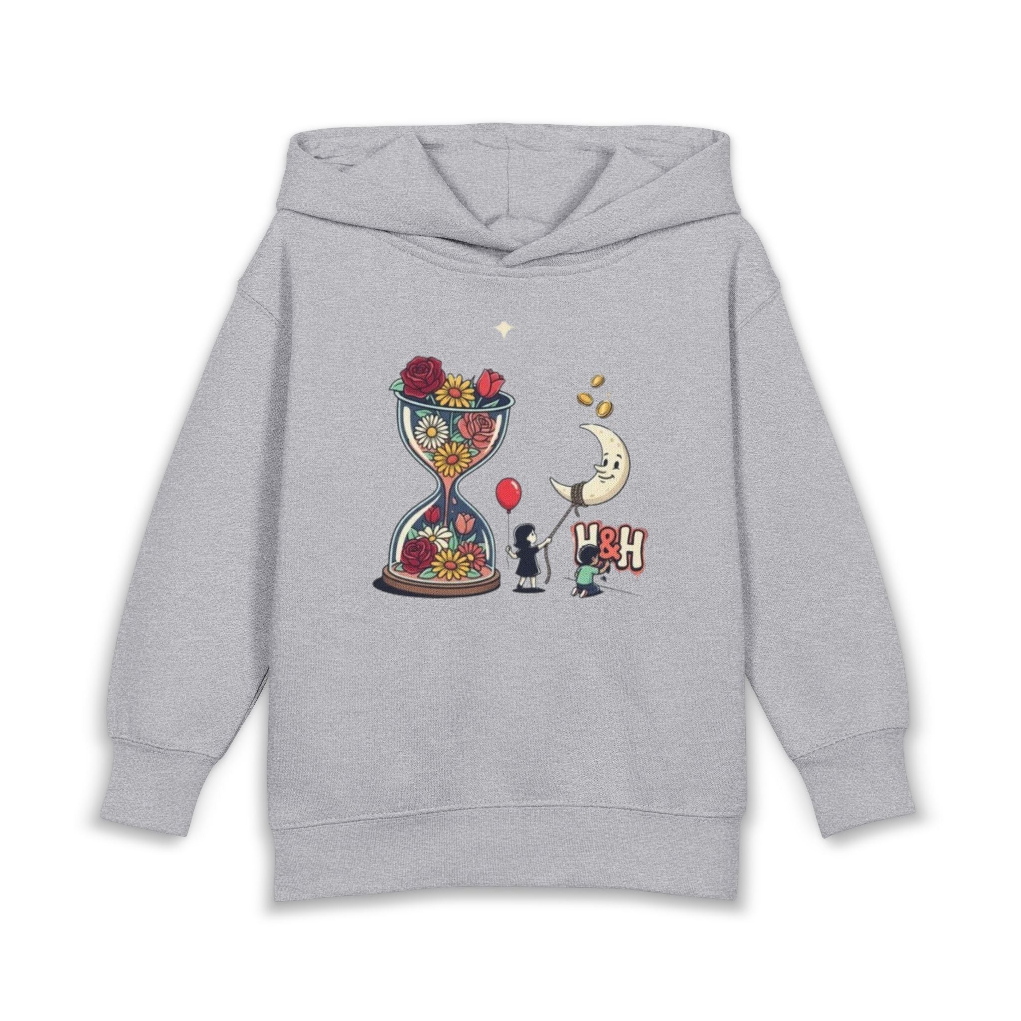 Toddler Hoodie with Bold Red Dot — Minimalist Kids Pullover