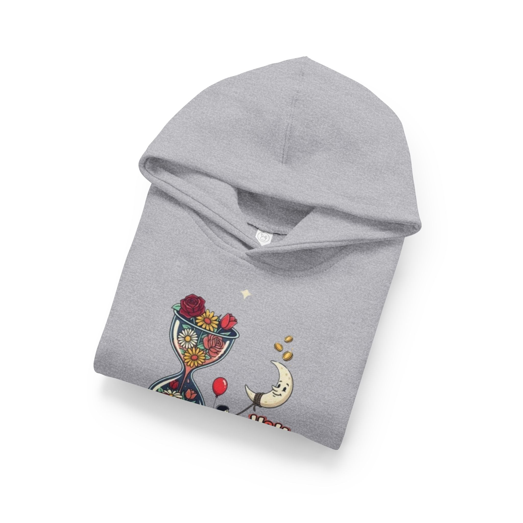 Toddler Hoodie with Bold Red Dot — Minimalist Kids Pullover